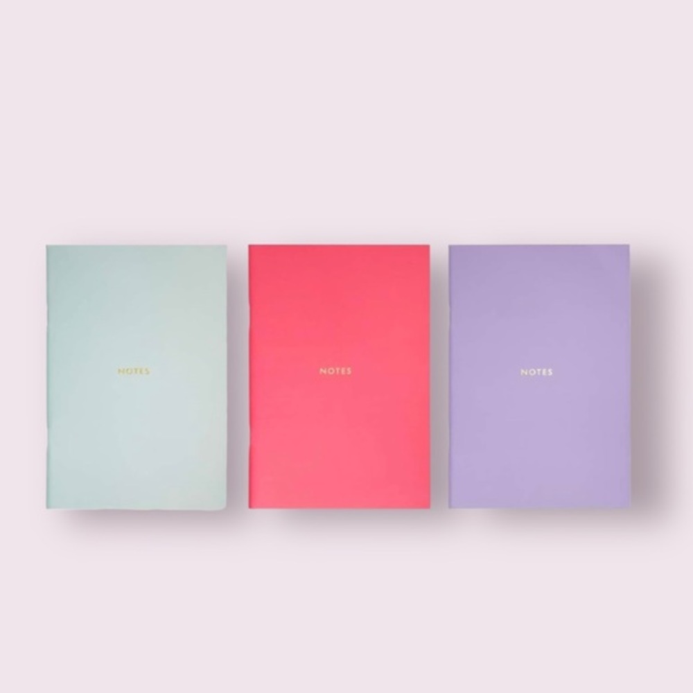 Kate Spade New York Triple Notebook Set, Colorblock